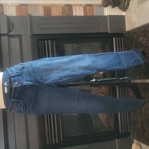 Old Navy lined skinny jeans in dark wash blue
